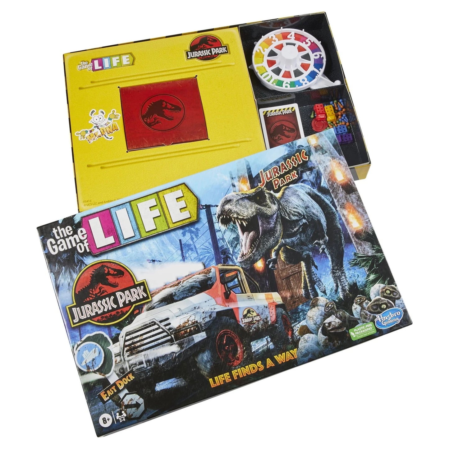 The Game of Life Jurassic Park Edition Board Game - Ages 8+, 2-4 Players