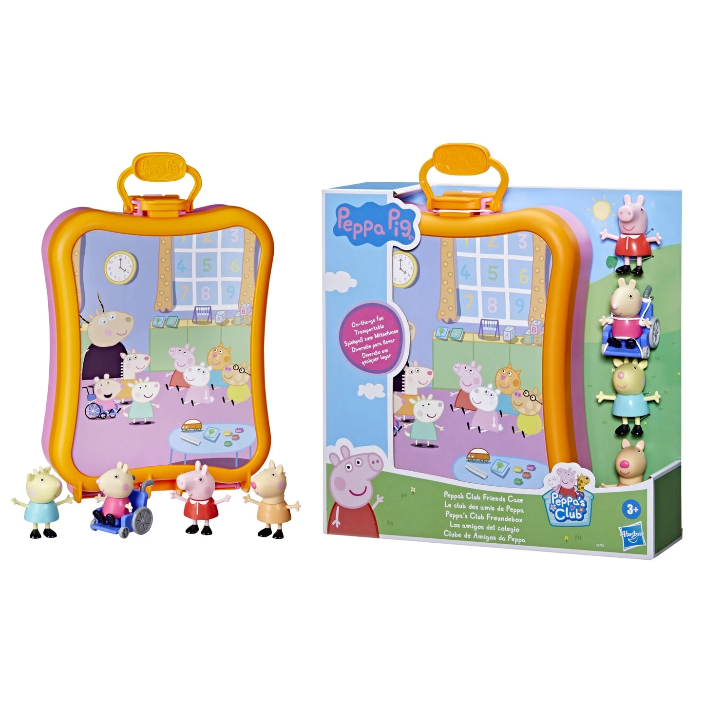 Peppa Pig Club Friends Carrying Case Playset | 4 Figures | Kids Toy