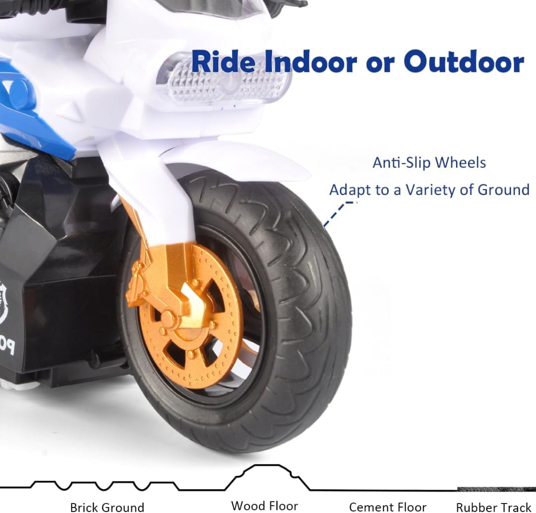 Jakmean RC Motorcycle Blue – 360° Stunt Remote Control Bike Toy