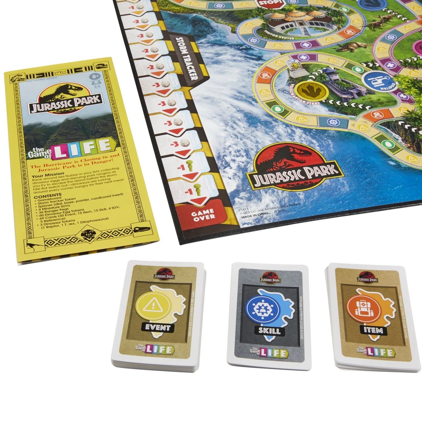 The Game of Life Jurassic Park Edition Board Game - Ages 8+, 2-4 Players