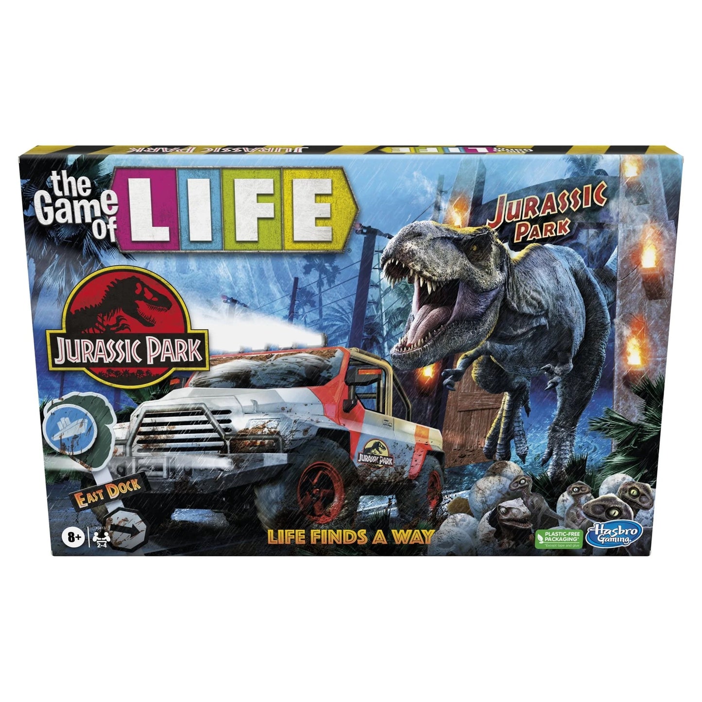 The Game of Life Jurassic Park Edition Board Game - Ages 8+, 2-4 Players