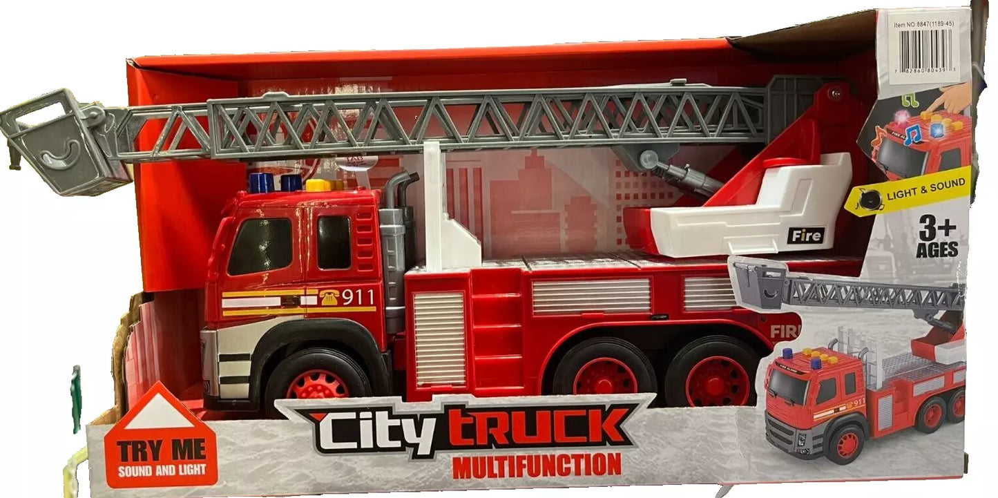 City Fire Truck Toy - Emergency Rescue Vehicle for Kids