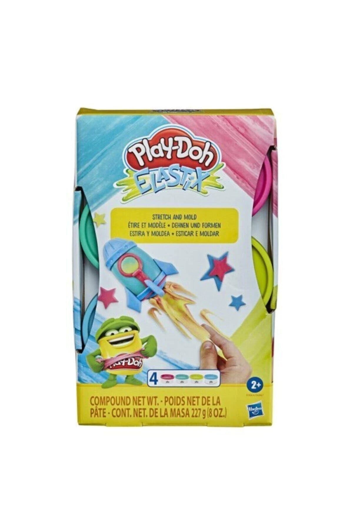 Play-Doh Elastix Compound 4-Pack – Bold Colors Set for Creative Play