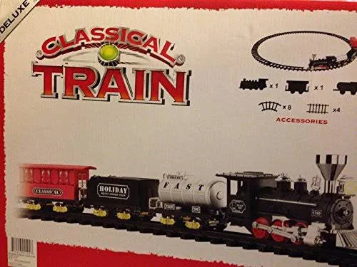 Lollipop Classical Train Deluxe 15-Piece Set - Vintage Train Toy