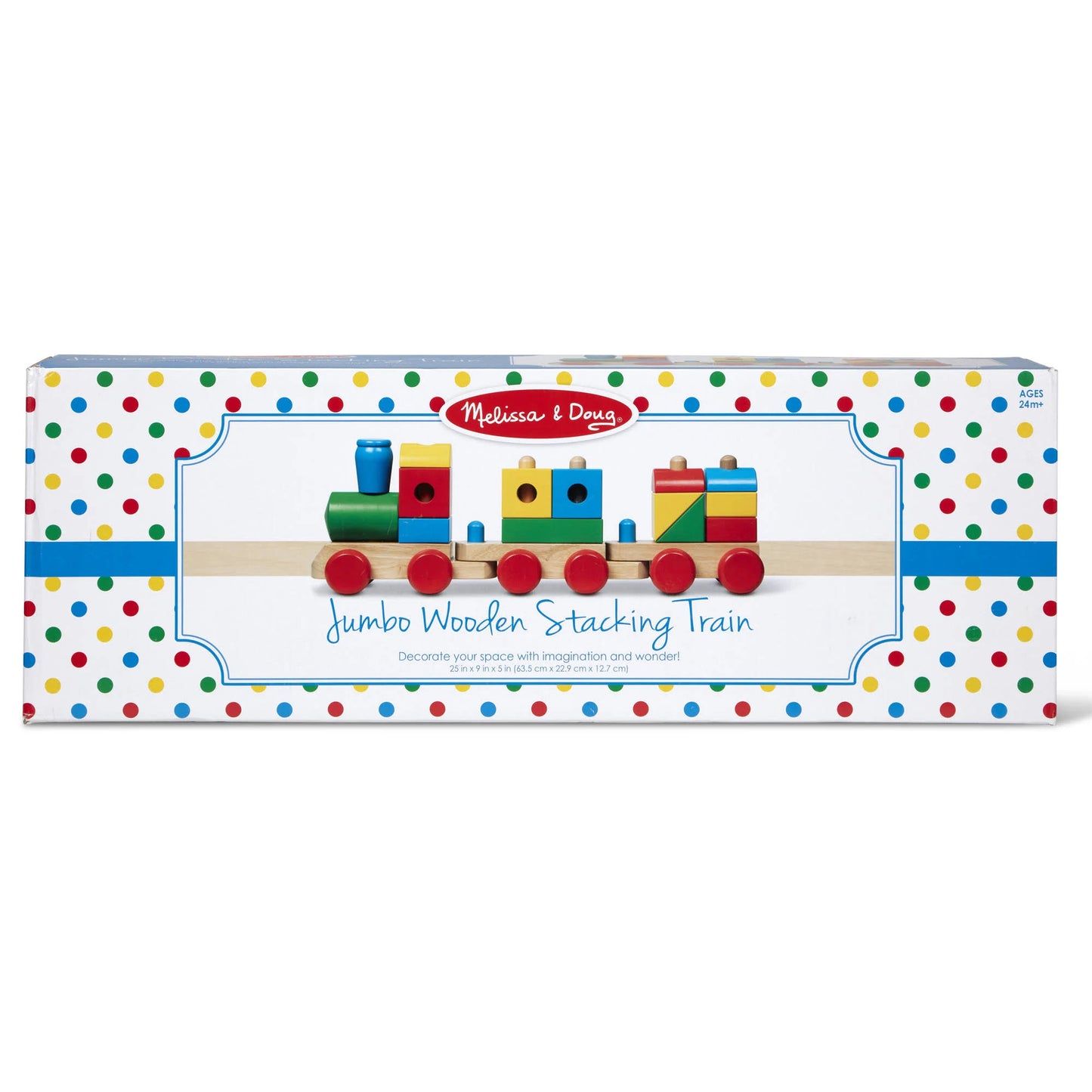 Melissa & Doug Wooden Jumbo Stacking Train Classic - Educational Toy