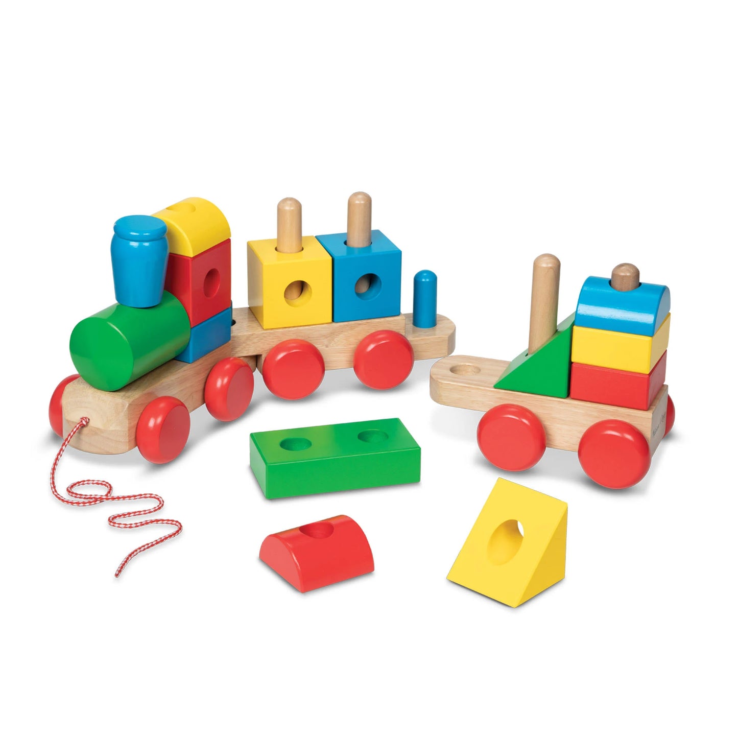 Melissa & Doug Wooden Jumbo Stacking Train Classic - Educational Toy