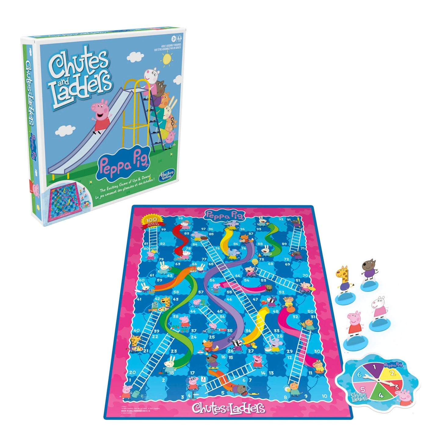 Hasbro Chutes and Ladders Peppa Pig Edition Board Game for Kids Family Fun
