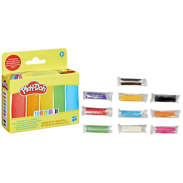 Play-Doh Essential Colors 10-Pack Refill Sticks – Modeling Compound Set for Kids