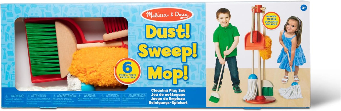 Melissa & Doug Let's Play House! Dust Sweep Mop Set - Pretend Play Cleaning Toy