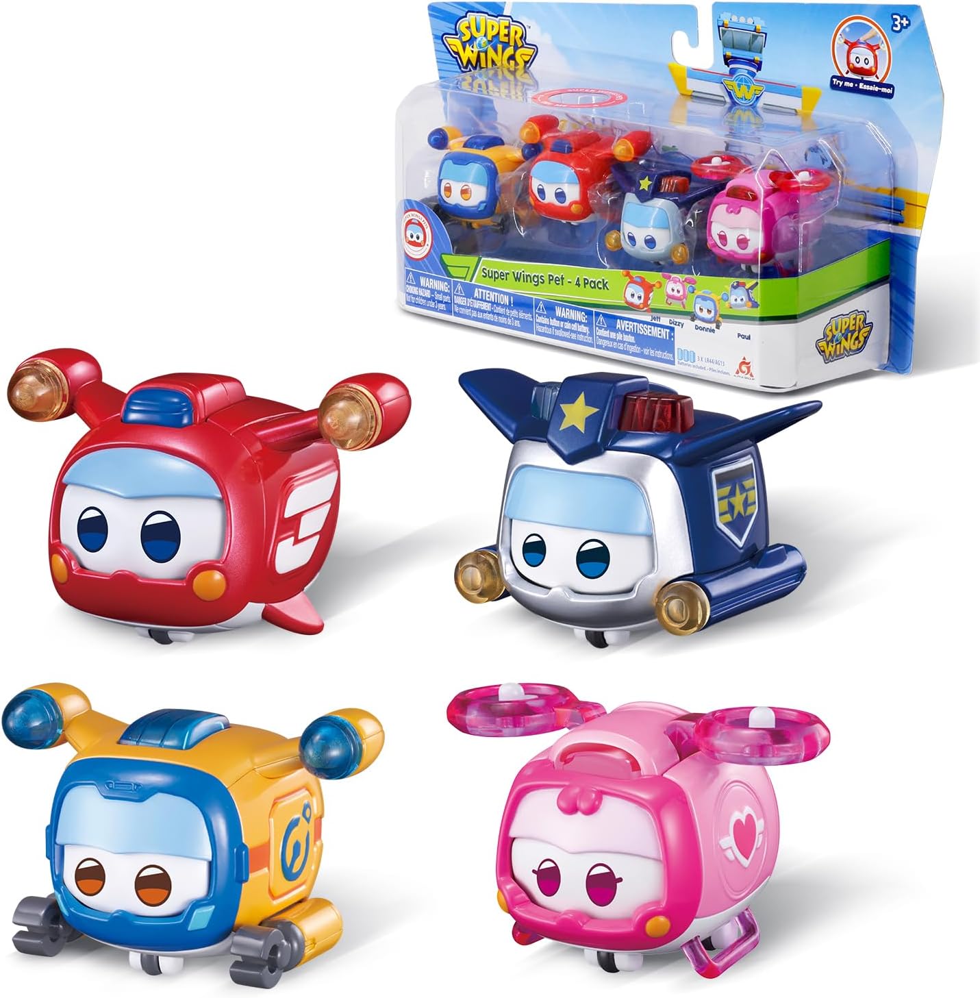Super Wings Super Pets 4-Pack Collection - Action Figures Set