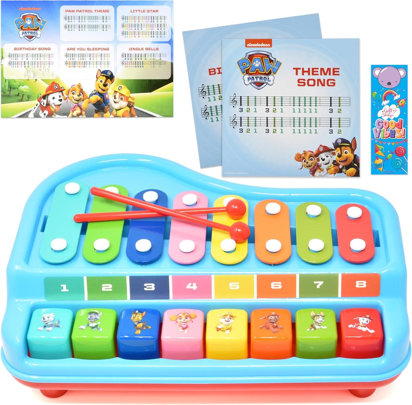 Paw Patrol 2-in-1 Baby Piano & Xylophone Toy – Musical Fun for Kids