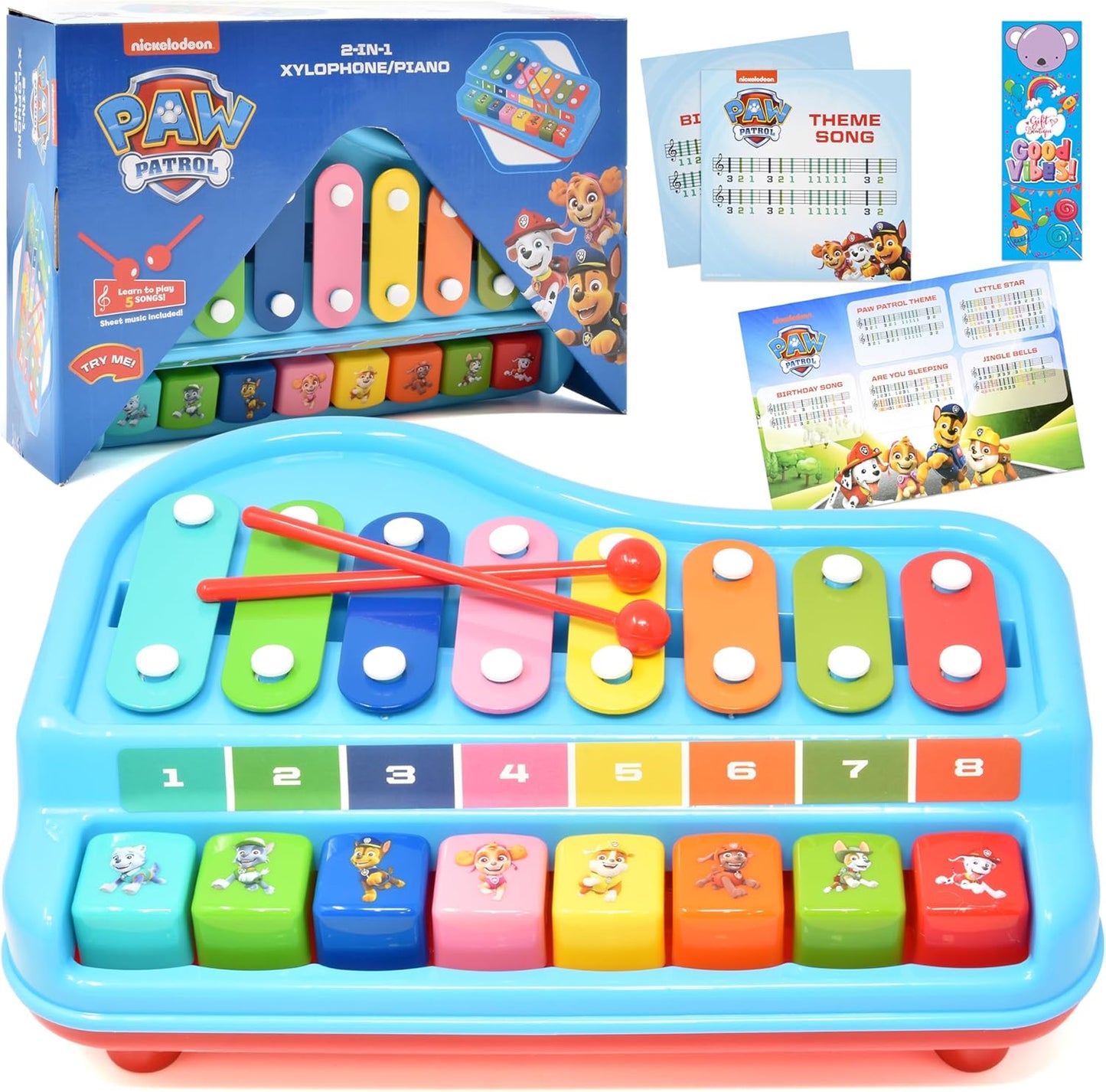 Paw Patrol 2-in-1 Baby Piano & Xylophone Toy – Musical Fun for Kids