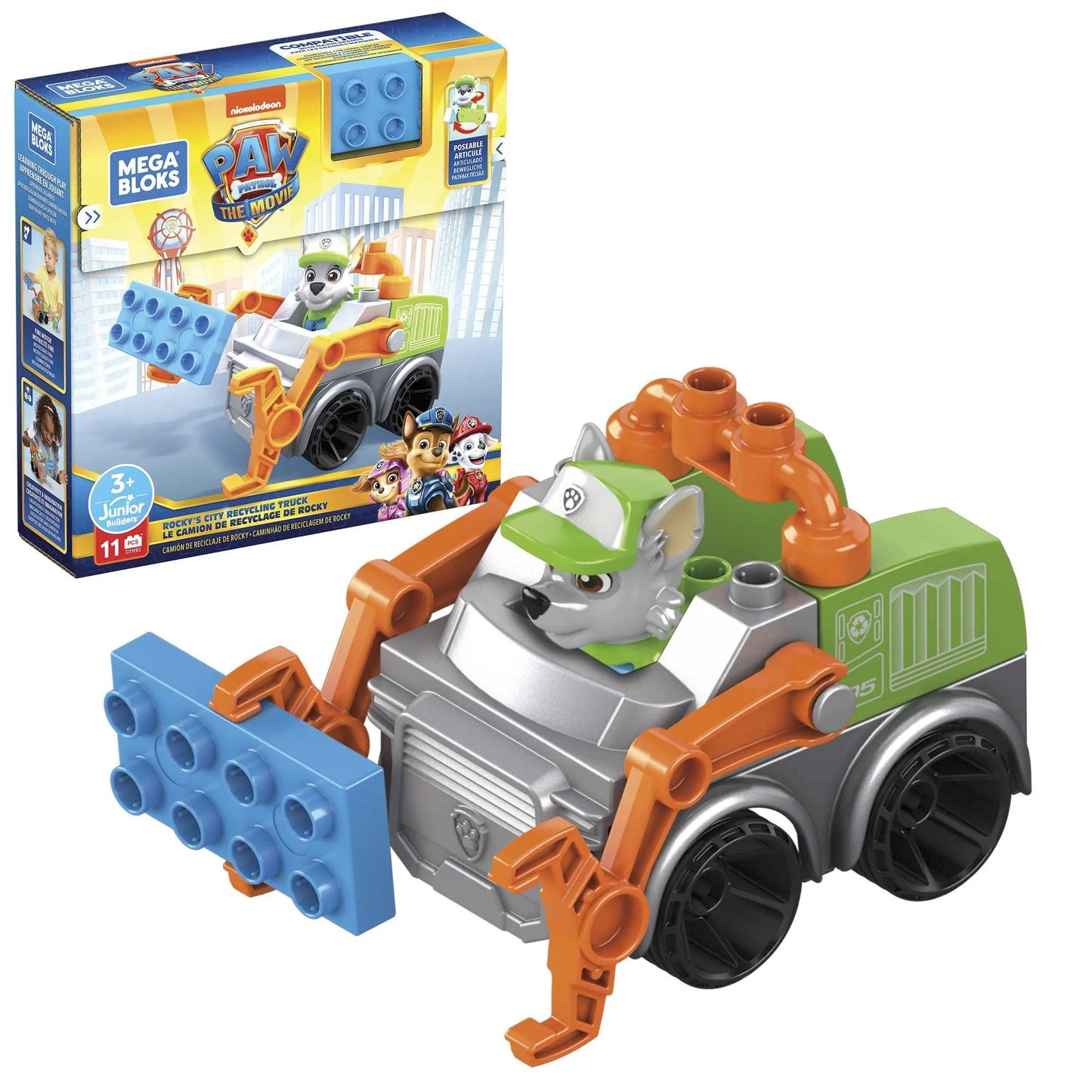 Mega Bloks Paw Patrol Everest, Marshall, Rocky, and Skye Figure 3-Piece Set
