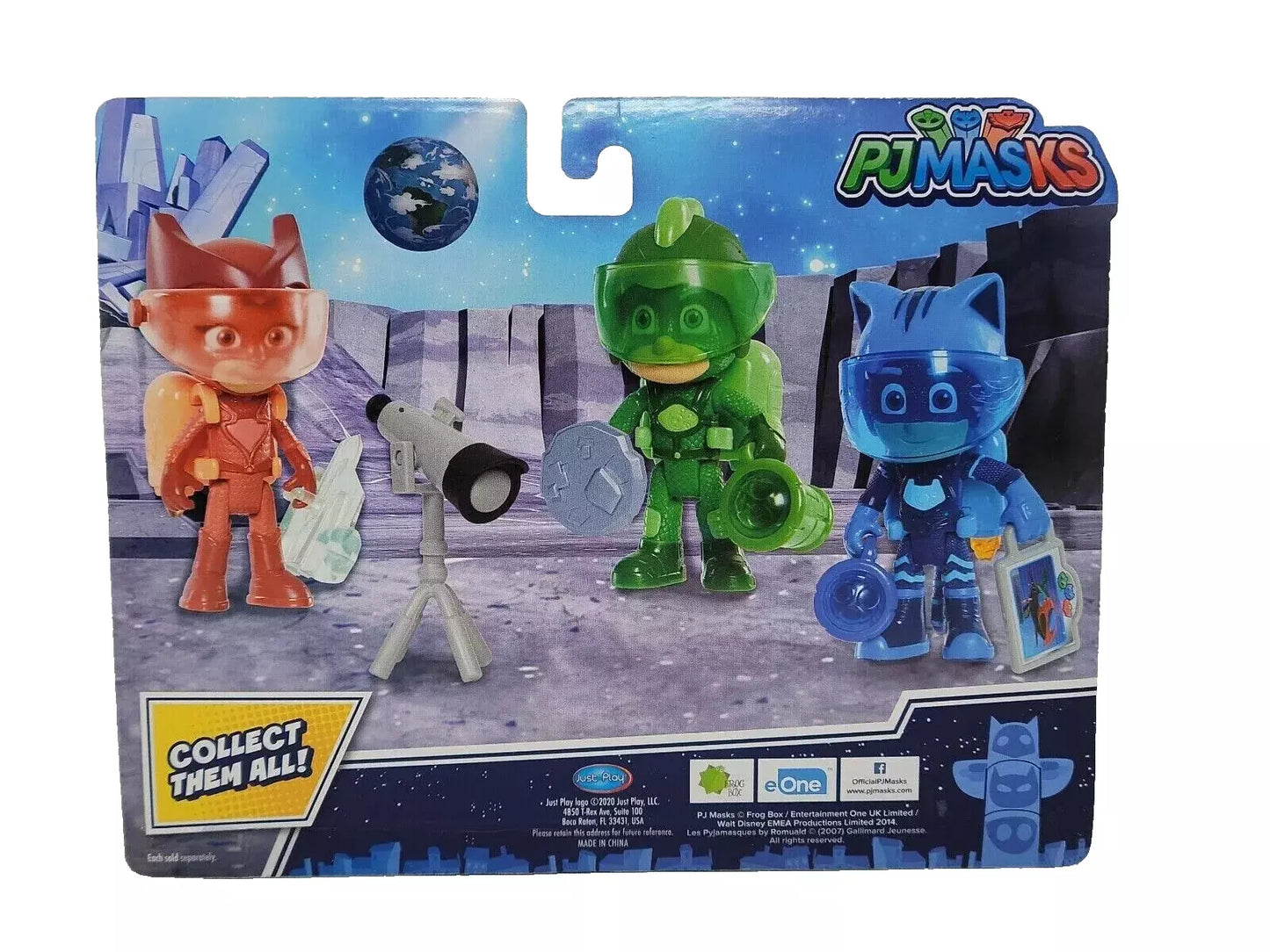 PJ Masks Gekko Super Moon Adventure Figure Set - Light-Up Jet Pack - Green Hero