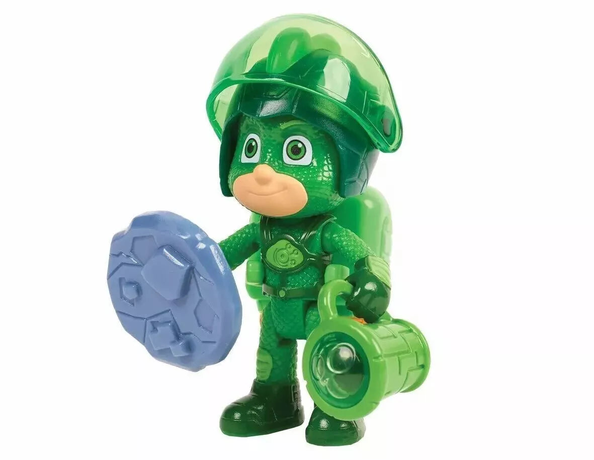 PJ Masks Gekko Super Moon Adventure Figure Set - Light-Up Jet Pack - Green Hero