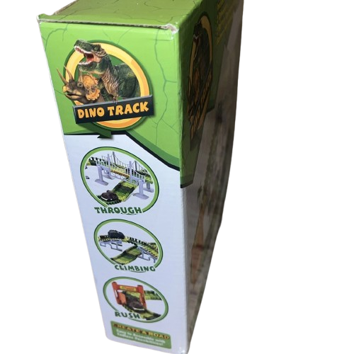 Dino Track Create-A-Road Playset – Flexible Dinosaur Race Track for Kids