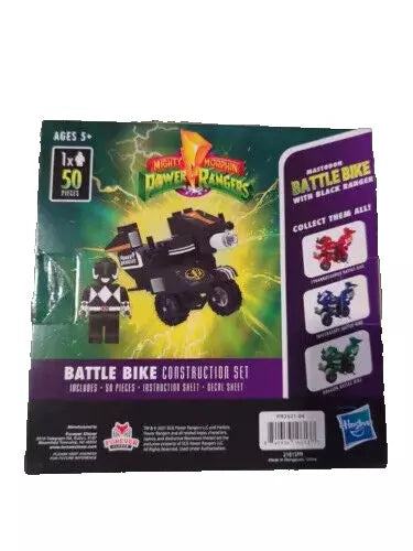 Mighty Morphin Power Rangers Black Mastodon Battle Bike Construction Set