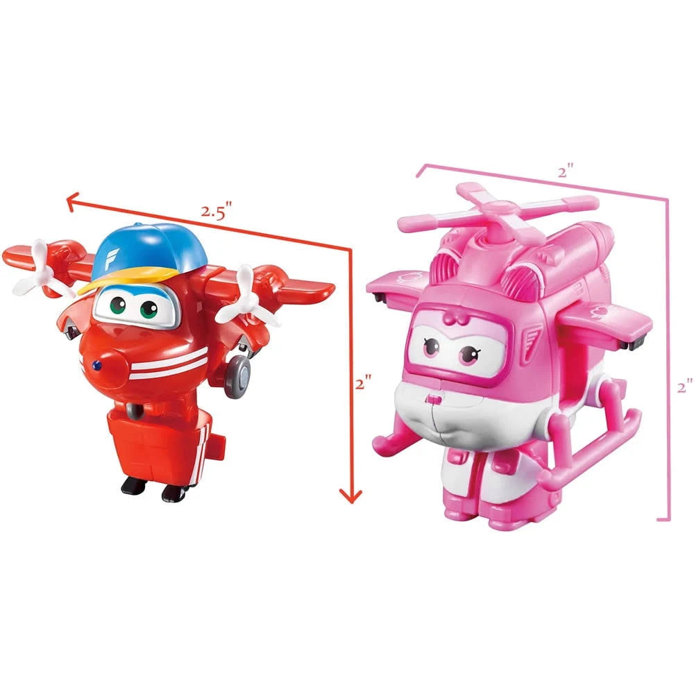 Mini Transform-a-Bots Super Wings - Dizzy and Flip Robots Set