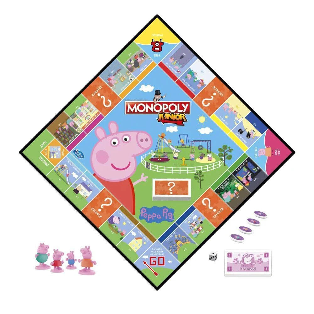 Monopoly Junior Peppa Pig Edition Board Game for Kids Family Fun Playset