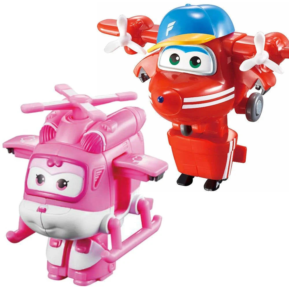 Mini Transform-a-Bots Super Wings - Dizzy and Flip Robots Set