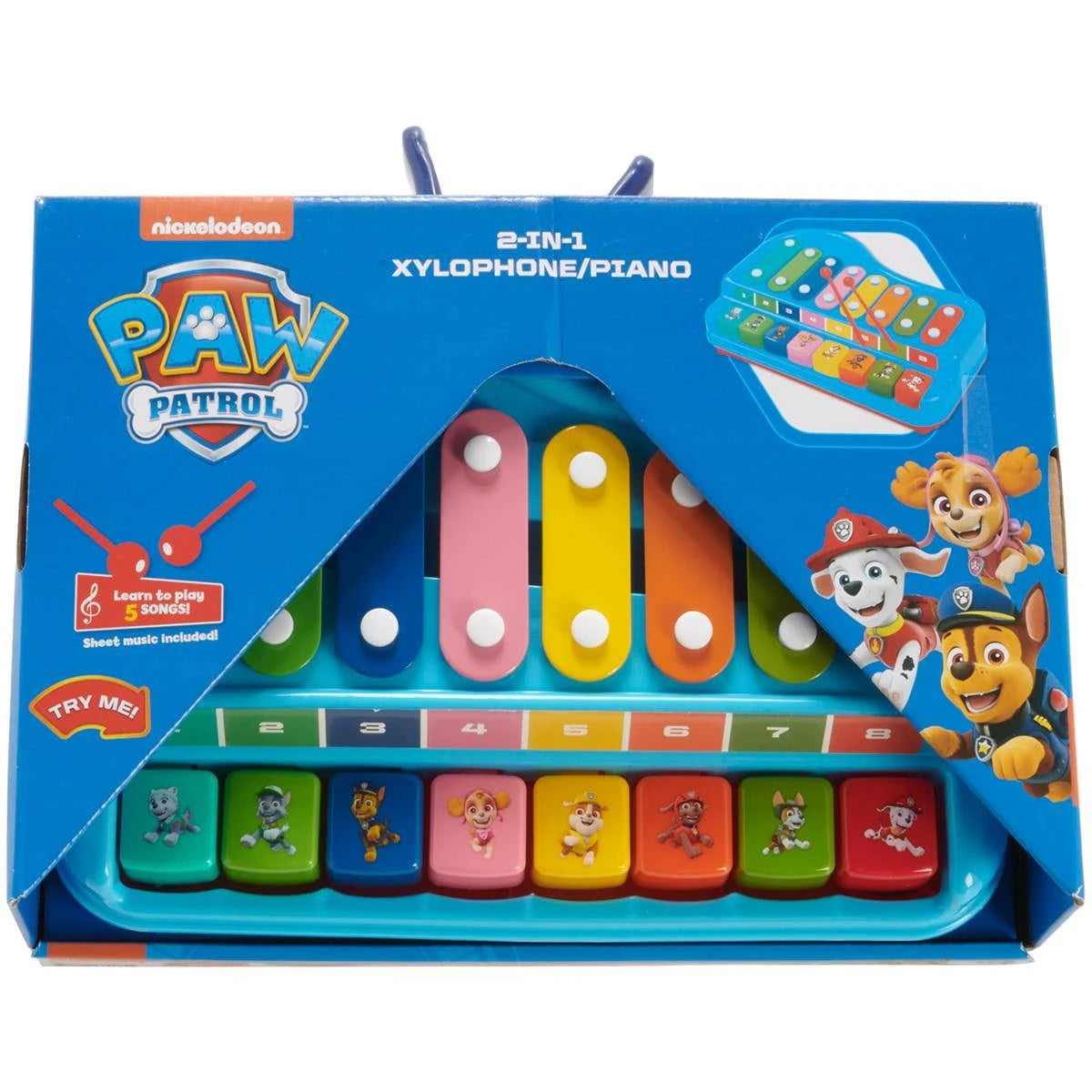 Paw Patrol 2-in-1 Baby Piano & Xylophone Toy – Musical Fun for Kids